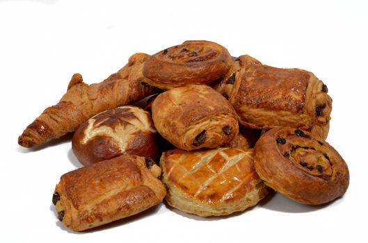 French pastry isolated on white background