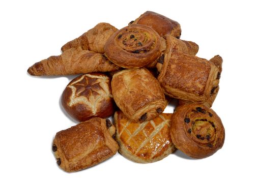 French pastry isolated on white background