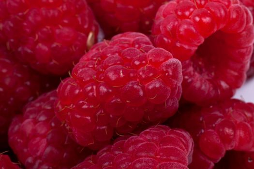 raspberries fruits isoalted on a white background