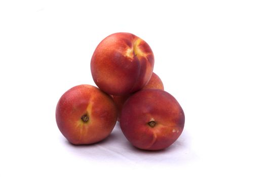 Nectarine on a white background.