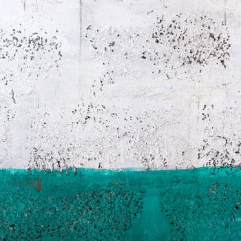 Green and white painted wall texture
