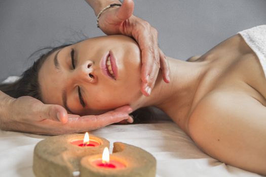 Lady.portrait of young beautiful woman in spa environment