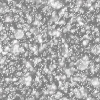 falling snow on the gray background