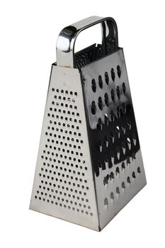 Metal grater with white background