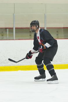 Ice hockey player during a game