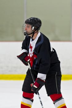 Hockey player in action during a game
