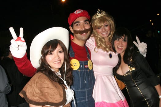 Halloween Revelers at West Hollywood Halloween Carnaval. Santa Monica Boulevard, West Hollywood, CA. 10-31-08