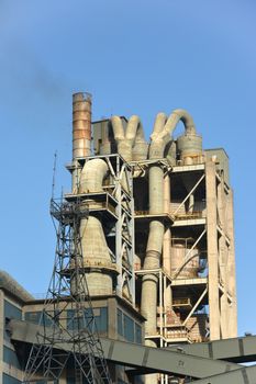 Cement plant, factory in Asian.