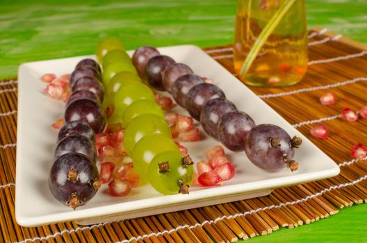 Grape snakes, an idea for a kid dessert