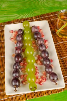 Grape snakes, an idea for a kid dessert