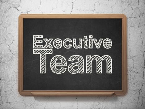 Business concept: text Executive Team on Black chalkboard on grunge wall background, 3d render