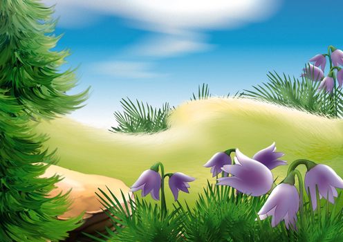 Forest Glade - Background Illustration