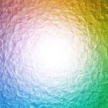 Abstract Illustration of light coming from the middle of a colorful bumpy surface