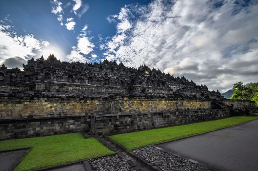 Buddist temple Borobudur complex in Yogjakarta in Java, indonesia