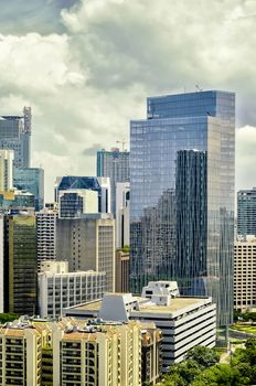 Cloudy day in Makati Business District, Philippines