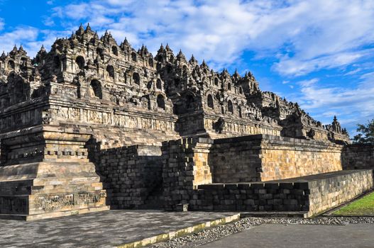 Borobudur complex in Yogjakarta in Java, indonesia