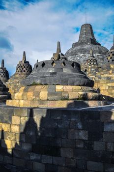 Stupa Borobudur in Yogjakarta in Java, indonesia