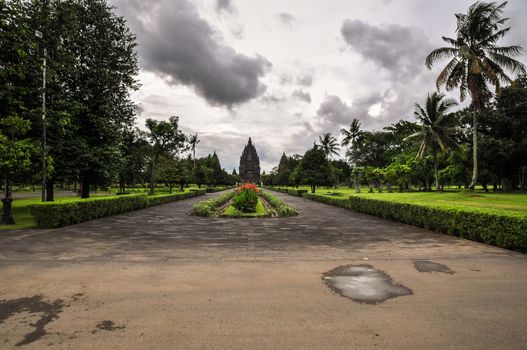 Hindu temple Prombanan complex in Yogjakarta in Java