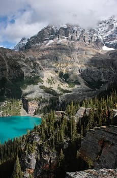 Mountains around Lake O'Hara, Yoho National Park, British Columbia, Canada