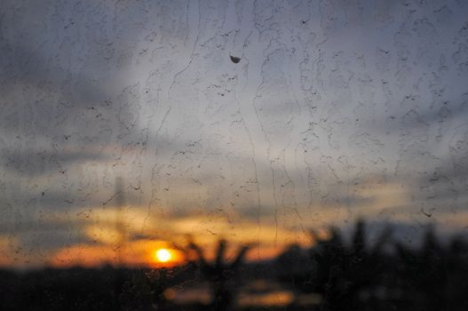 Dirty Window in Yogjakarta in Java, indonesia