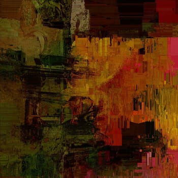 Illustration of a pixelated abstract grunge background