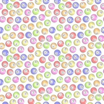 Illustration of faint seamless bingo balls