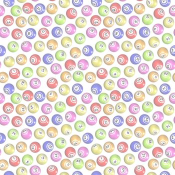 Illustration of faint seamless bingo balls