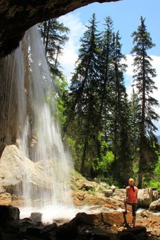 Spouting Rock waterfall, Hanging lake, Glenwood Canyon, Colorado, USA