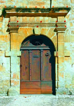 Solid Metal Door in the French City