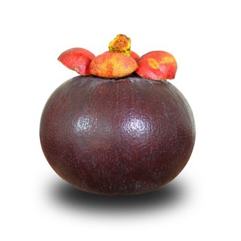 Mangosteen fruit isolated on white