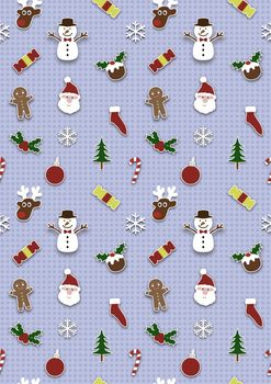 Illustration of seamless Christmas wrapping background