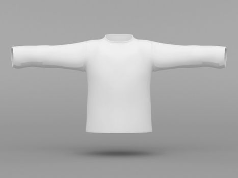 beautiful white sweatshirt on a gray background