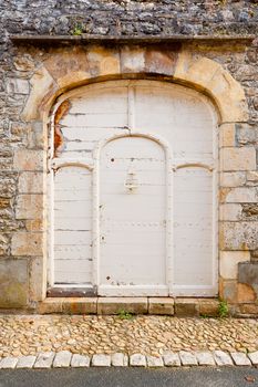 Solid Wooden Door in the French City