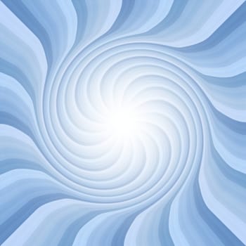 Abstract Illustration of a twisting blue background with light in the middle