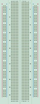 Illustration of an electronics bread board