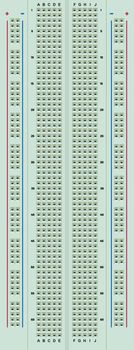 Illustration of an electronics bread board