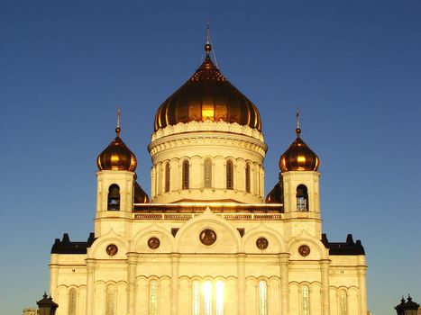 Dome of Cathedral of Christ the Saviour, Moscow, Russia