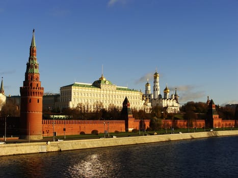 View of the Kremlin from Moscow river, Russia