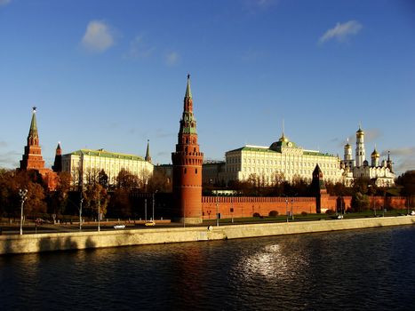 View of the Kremlin from Moscow river, Russia