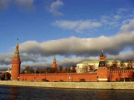 View of the Kremlin from Moscow river, Russia