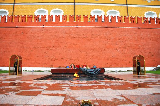 The tomb of the Unknown Soldier at the wall of Kremlin