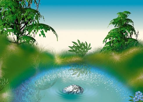 Small Pond - Background Illustration