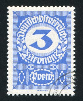 AUSTRIA - CIRCA 1916: stamp printed by Austria, shows ornament, circa 1916