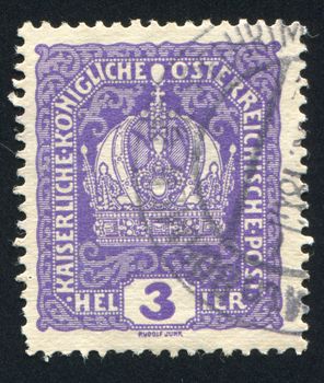 AUSTRIA - CIRCA 1916: stamp printed by Austria, shows crown, circa 1916