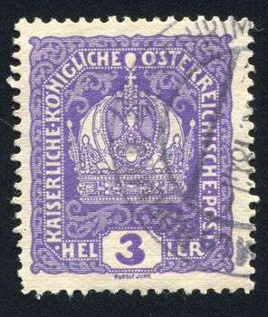 AUSTRIA - CIRCA 1916: stamp printed by Austria, shows crown, circa 1916