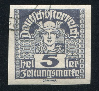 AUSTRIA - CIRCA 1919: stamp printed by Austria, shows Mercury, circa 1919