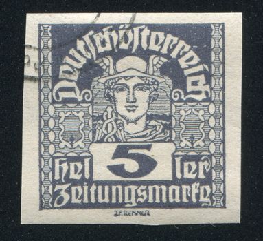AUSTRIA - CIRCA 1919: stamp printed by Austria, shows Mercury, circa 1919