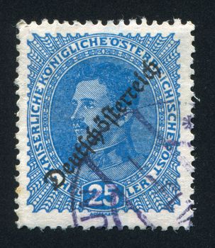 AUSTRIA - CIRCA 1917: stamp printed by Austria, shows Emperor Karl I, circa 1917
