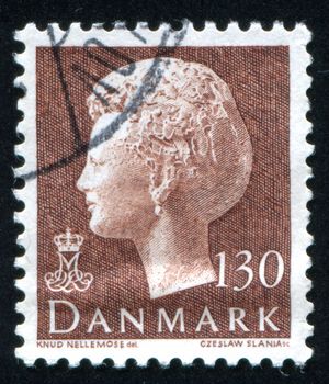 DENMARK - CIRCA 1974: stamp printed by Denmark, shows Queen Margrethe, circa 1974