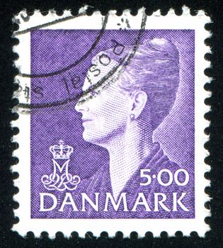 DENMARK - CIRCA 1998: stamp printed by Denmark, shows Queen Margrethe, circa 1998